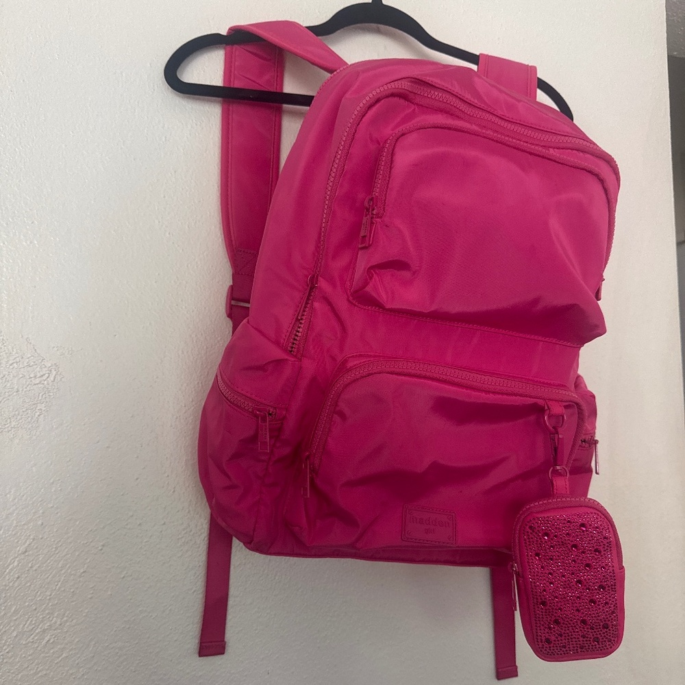 Madden Girl hot pink backpack